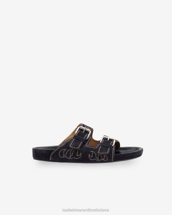 Isabel Marant unisex sandále lennyo s prackou V6XH850 obuv vyblednutá čierna
