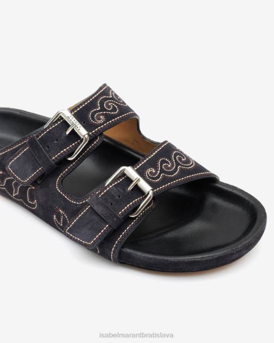 Isabel Marant unisex sandále lennyo s prackou V6XH850 obuv vyblednutá čierna