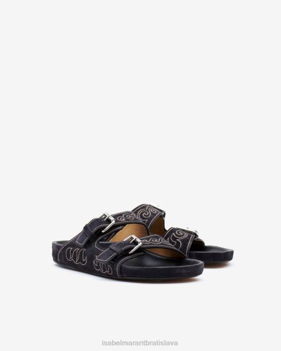 Isabel Marant unisex sandále lennyo s prackou V6XH850 obuv vyblednutá čierna
