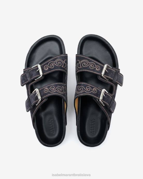 Isabel Marant unisex sandále lennyo s prackou V6XH850 obuv vyblednutá čierna