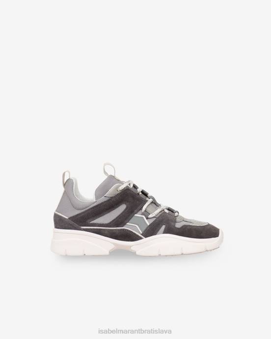Isabel Marant unisex druhy kožených tenisiek V6XH836 obuv šedá/strieborná