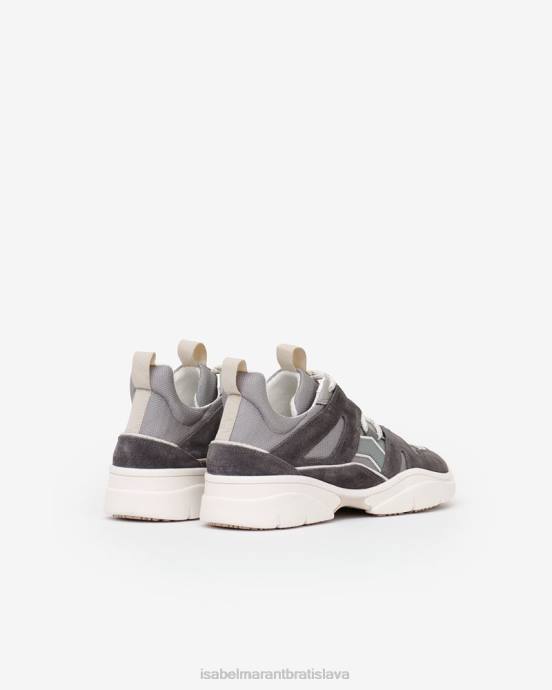 Isabel Marant unisex druhy kožených tenisiek V6XH836 obuv šedá/strieborná