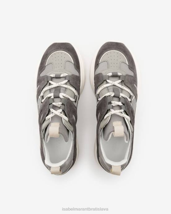 Isabel Marant unisex druhy kožených tenisiek V6XH836 obuv šedá/strieborná