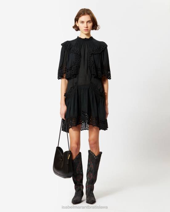 Isabel Marant ženy bavlnené šaty kayene V6XH612 oblečenie čierna