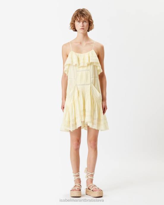 Isabel Marant ženy bavlnené šaty moly V6XH642 oblečenie svetlo žltá