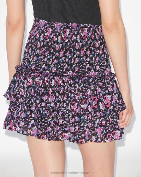 Isabel Marant ženy bavlnená sukňa naomi V6XH633 oblečenie polnočná/ružová