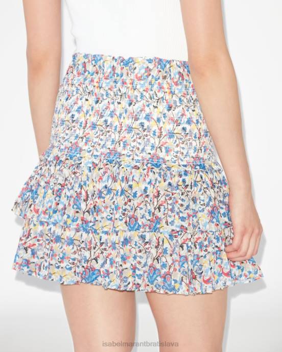 Isabel Marant ženy bavlnená sukňa naomi V6XH634 oblečenie biela/modrá