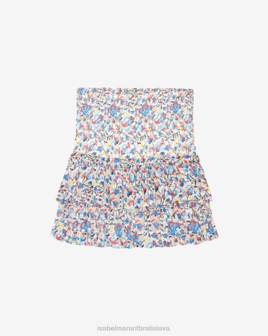 Isabel Marant ženy bavlnená sukňa naomi V6XH634 oblečenie biela/modrá