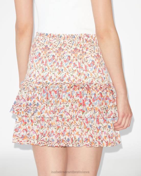 Isabel Marant ženy bavlnená sukňa naomi V6XH635 oblečenie ecru/oranžová