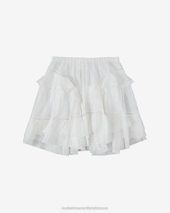 Isabel Marant ženy bavlnená voálová sukňa moano V6XH637 oblečenie biely