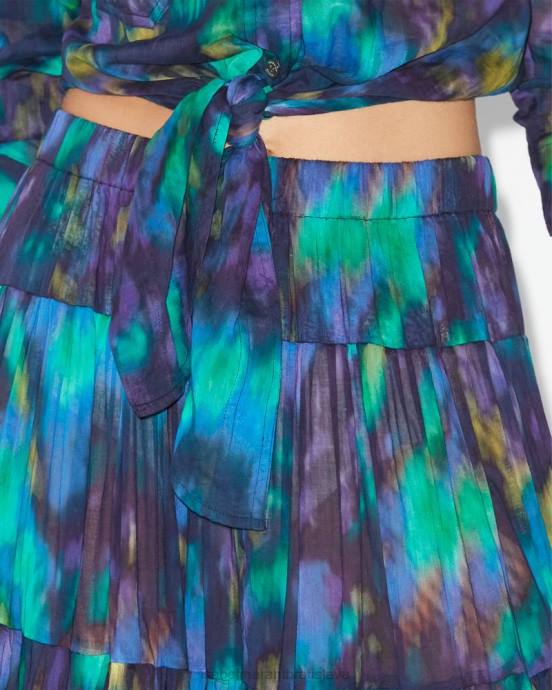 Isabel Marant ženy elfa sukňa V6XH654 oblečenie modro zelená