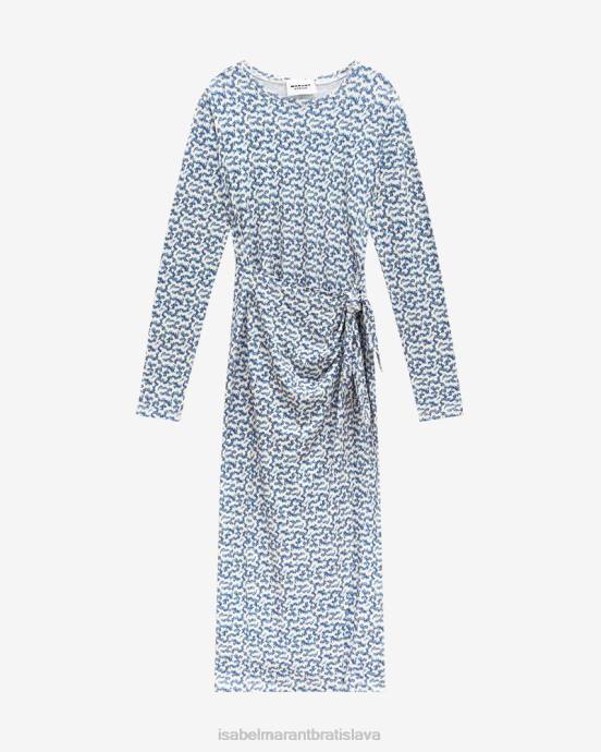 Isabel Marant ženy lisy šaty V6XH589 oblečenie modrá/ecru