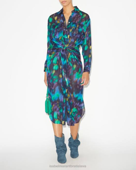 Isabel Marant ženy nesly šaty V6XH661 oblečenie modro zelená