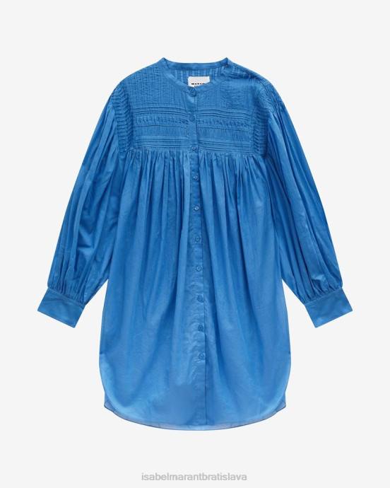 Isabel Marant ženy plané bavlnené šaty V6XH616 oblečenie azúrový