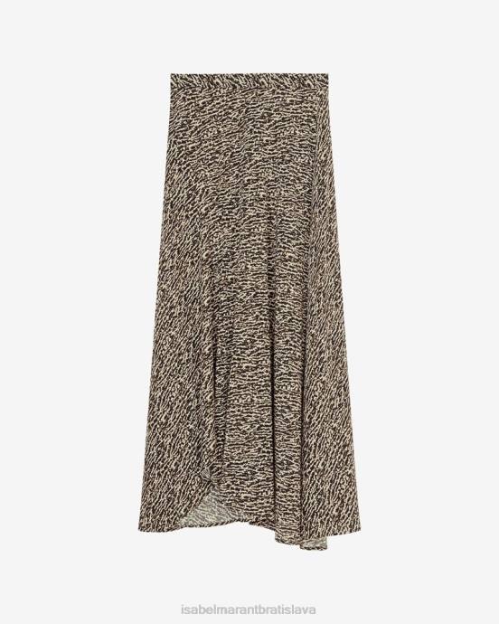 Isabel Marant ženy sakurová hodvábna sukňa V6XH101 oblečenie čierna