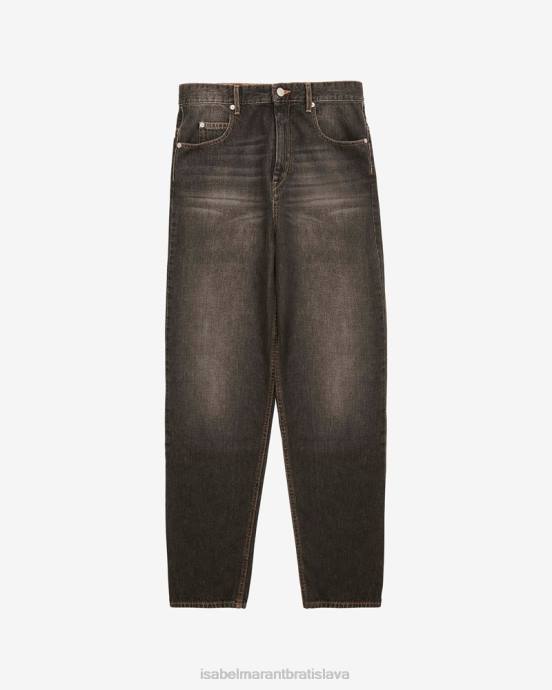 Isabel Marant ženy corsysr oversized džínsy V6XH557 oblečenie vyblednutá čierna