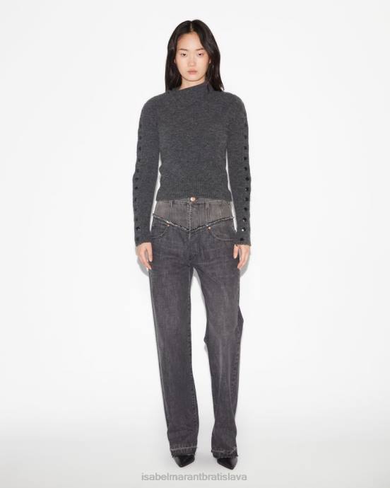 Isabel Marant ženy noemie džínsové nohavice V6XH221 oblečenie vyblednutá čierna