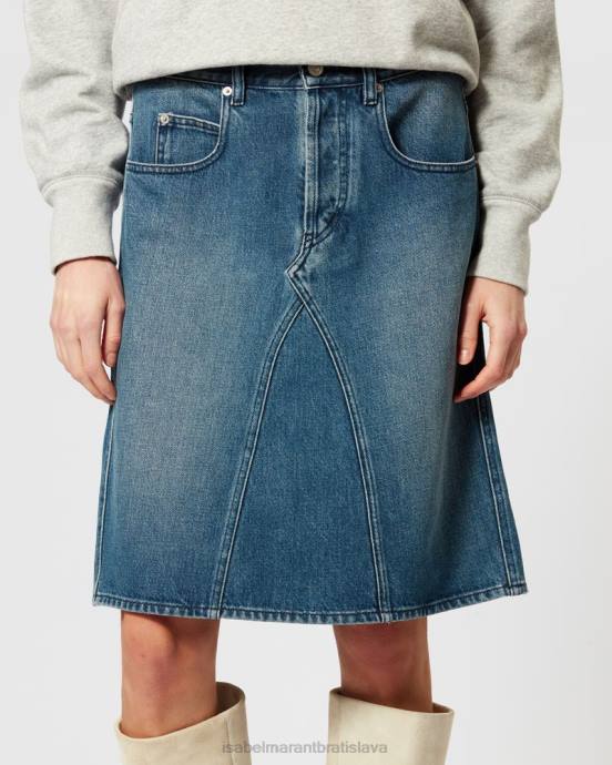 Isabel Marant ženy riflová midi sukňa fiali V6XH544 oblečenie Modrá
