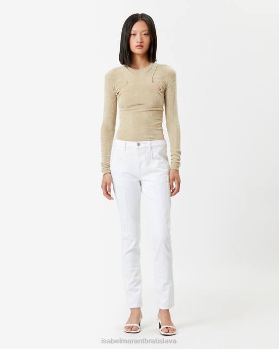 Isabel Marant ženy vikira slim džínsové nohavice V6XH241 oblečenie biely
