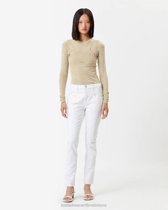 Isabel Marant ženy vikira slim džínsové nohavice V6XH241 oblečenie biely