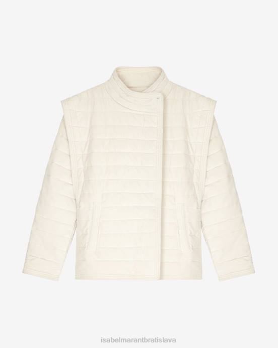 Isabel Marant ženy areta bunda s odnímateľnými rukávmi V6XH336 oblečenie ecru