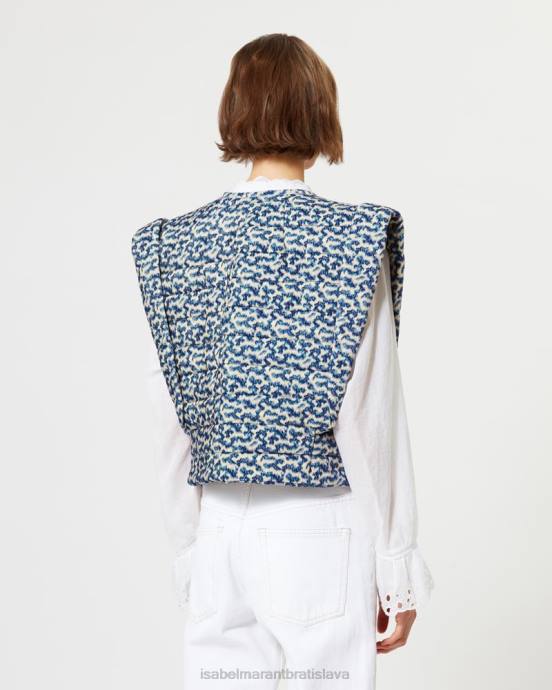 Isabel Marant ženy bavlnená bunda aziela V6XH344 oblečenie modrá/ecru