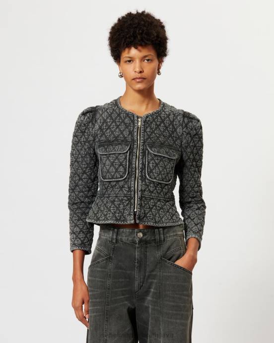 Isabel Marant ženy bavlnená bunda deliona V6XH345 oblečenie tmavošedý