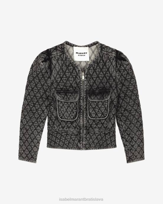 Isabel Marant ženy bavlnená bunda deliona V6XH345 oblečenie tmavošedý
