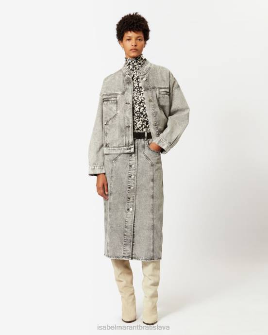 Isabel Marant ženy bavlnená bunda viane V6XH350 oblečenie svetlo sivá