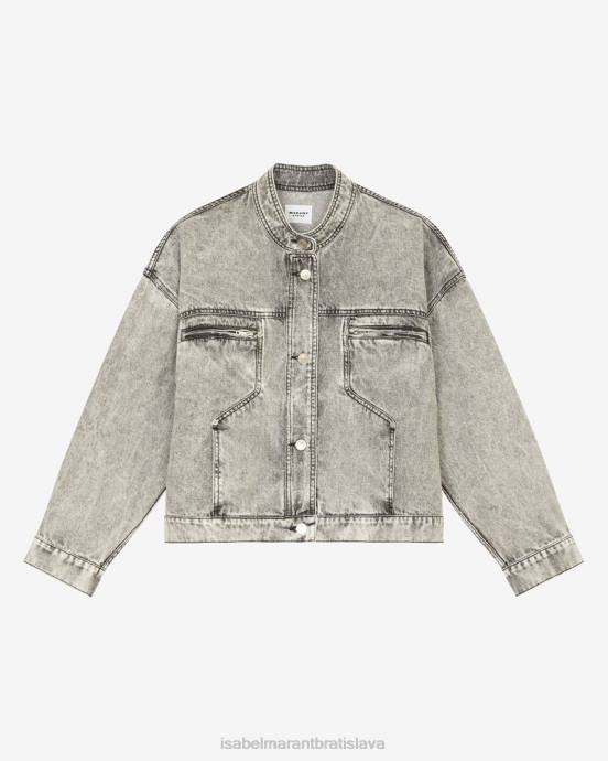 Isabel Marant ženy bavlnená bunda viane V6XH350 oblečenie svetlo sivá