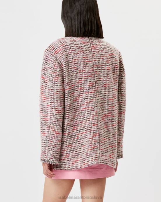 Isabel Marant ženy bunda dianaza cowens V6XH66 oblečenie ružová/čierna