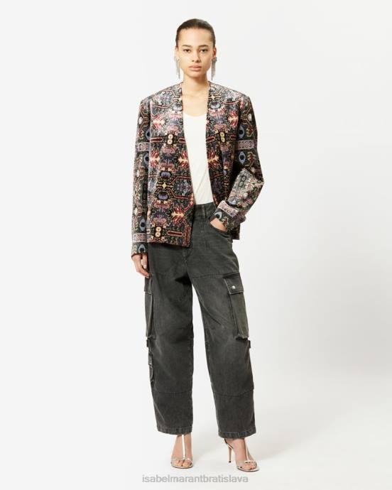 Isabel Marant ženy bunda s potlačou vaklero V6XH58 oblečenie čierna