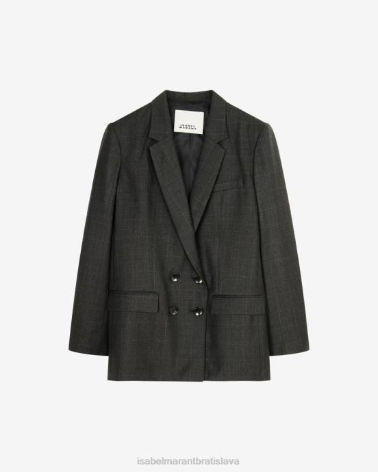 Isabel Marant ženy bunda z panenskej vlny manelle V6XH48 oblečenie antracitová