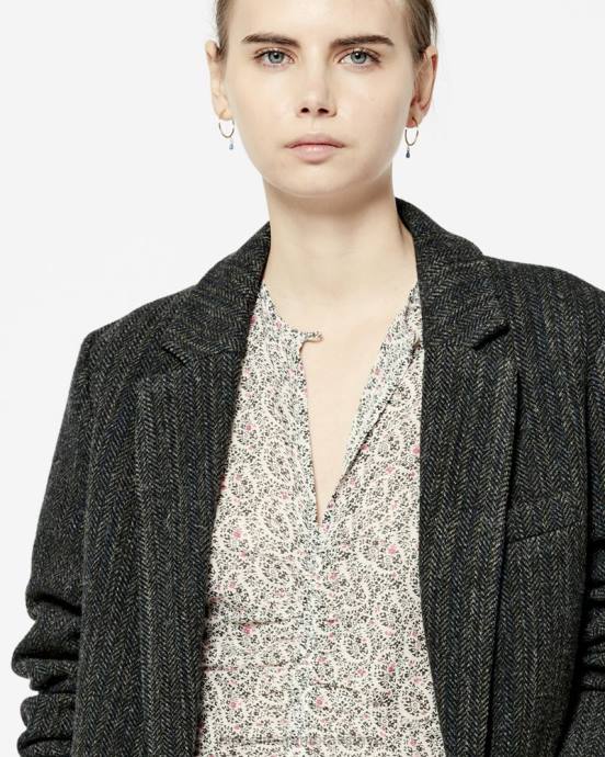 Isabel Marant ženy bunda z vlny charlyne V6XH337 oblečenie čierna