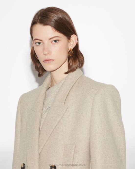 Isabel Marant ženy kabát z organickej vlny floyd V6XH44 oblečenie piesku