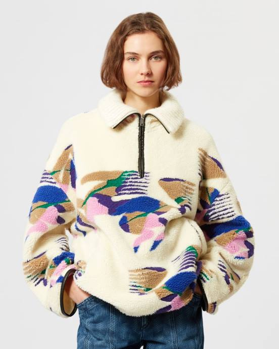 Isabel Marant ženy páperová bunda marner V6XH358 oblečenie ecru