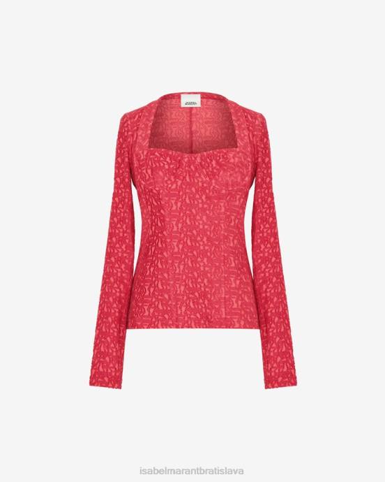 Isabel Marant ženy dwayne top V6XH185 oblečenie malina