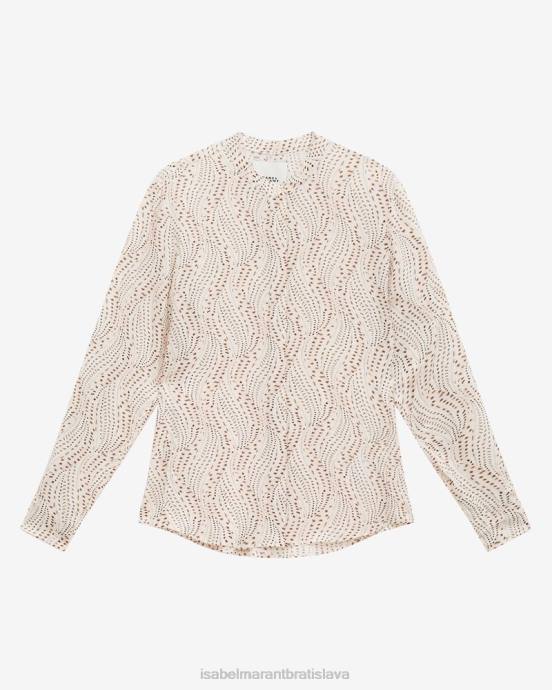 Isabel Marant ženy hodvábna košeľa ilda V6XH166 oblečenie ecru