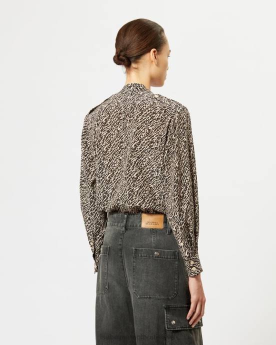 Isabel Marant ženy hodvábna košeľa ilda V6XH180 oblečenie čierna