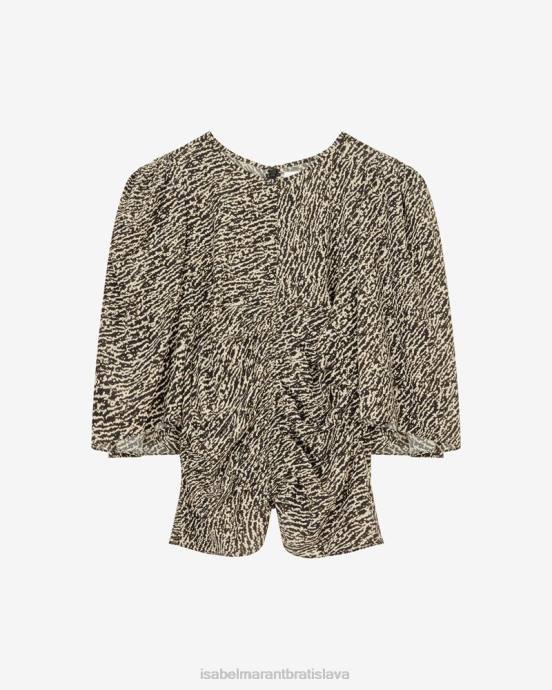 Isabel Marant ženy hodvábny top geza V6XH178 oblečenie čierna