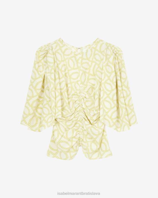 Isabel Marant ženy hodvábny top geza V6XH179 oblečenie ecru