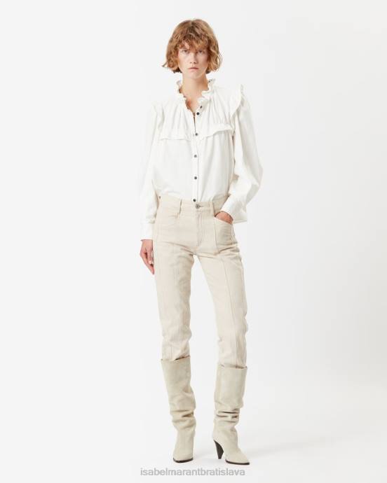 Isabel Marant ženy idety chambrey košeľa V6XH535 oblečenie biely