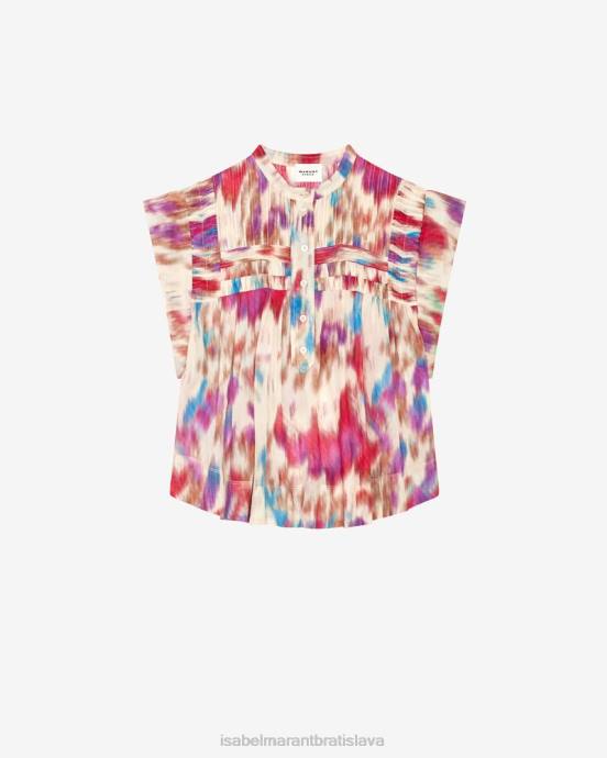 Isabel Marant ženy leaza top V6XH520 oblečenie béžová/malinová