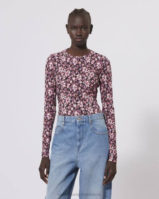 Isabel Marant ženy leonio top V6XH475 oblečenie polnočná/ružová