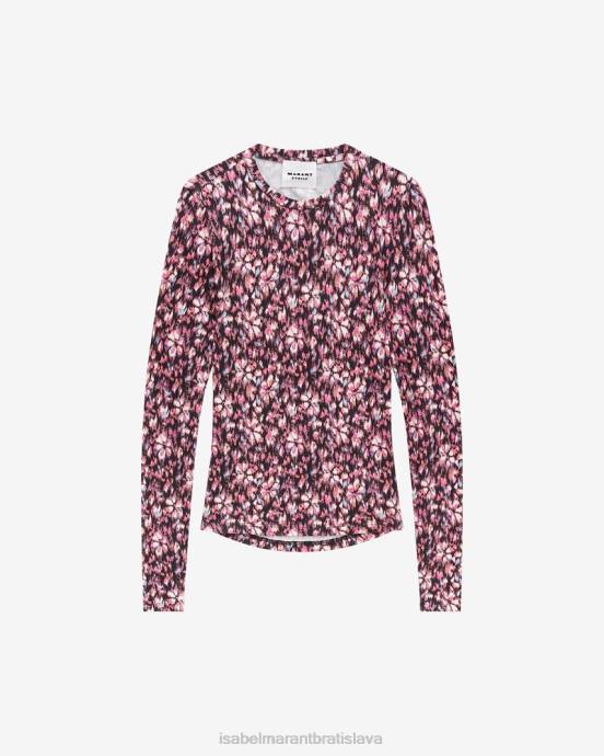 Isabel Marant ženy leonio top V6XH475 oblečenie polnočná/ružová