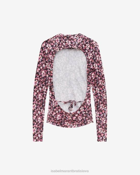 Isabel Marant ženy leonio top V6XH475 oblečenie polnočná/ružová