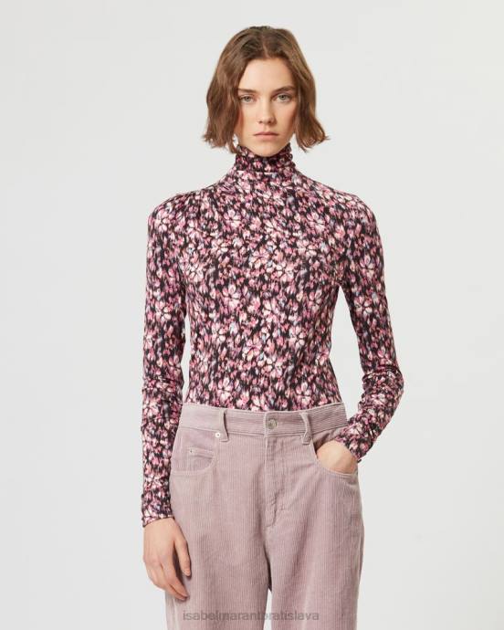 Isabel Marant ženy lou top V6XH473 oblečenie polnočná/ružová