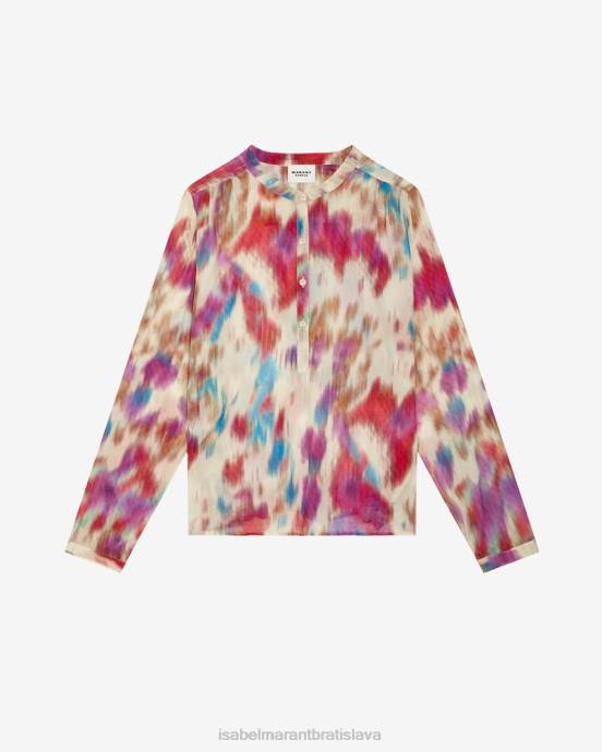 Isabel Marant ženy maria top V6XH521 oblečenie béžová/malinová