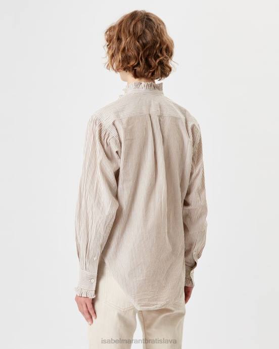 Isabel Marant ženy pruhovaná košeľa saoli V6XH481 oblečenie okrová
