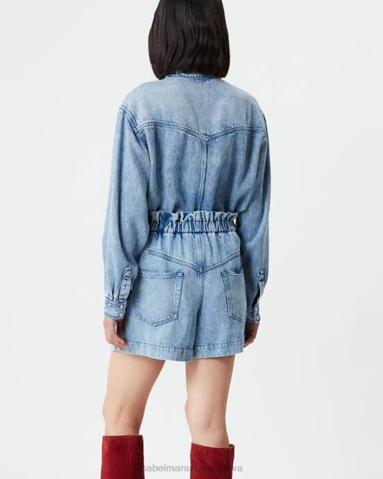 Isabel Marant ženy taniami tekutá džínsová košeľa V6XH488 oblečenie svetlo modrá
